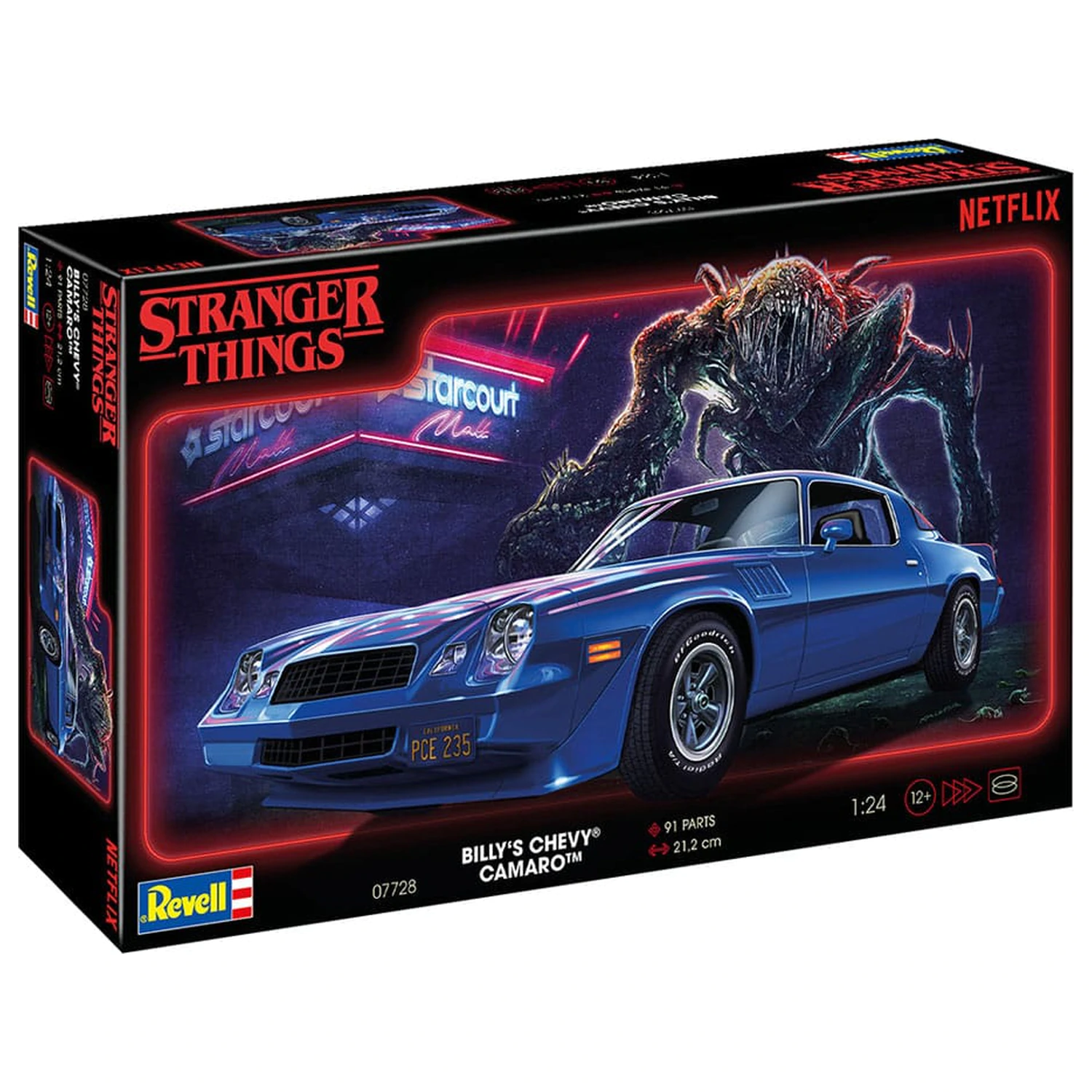 Stranger Things 1/25 Chevy Camaro Z/28 modell készlet 19 cm termékfotó