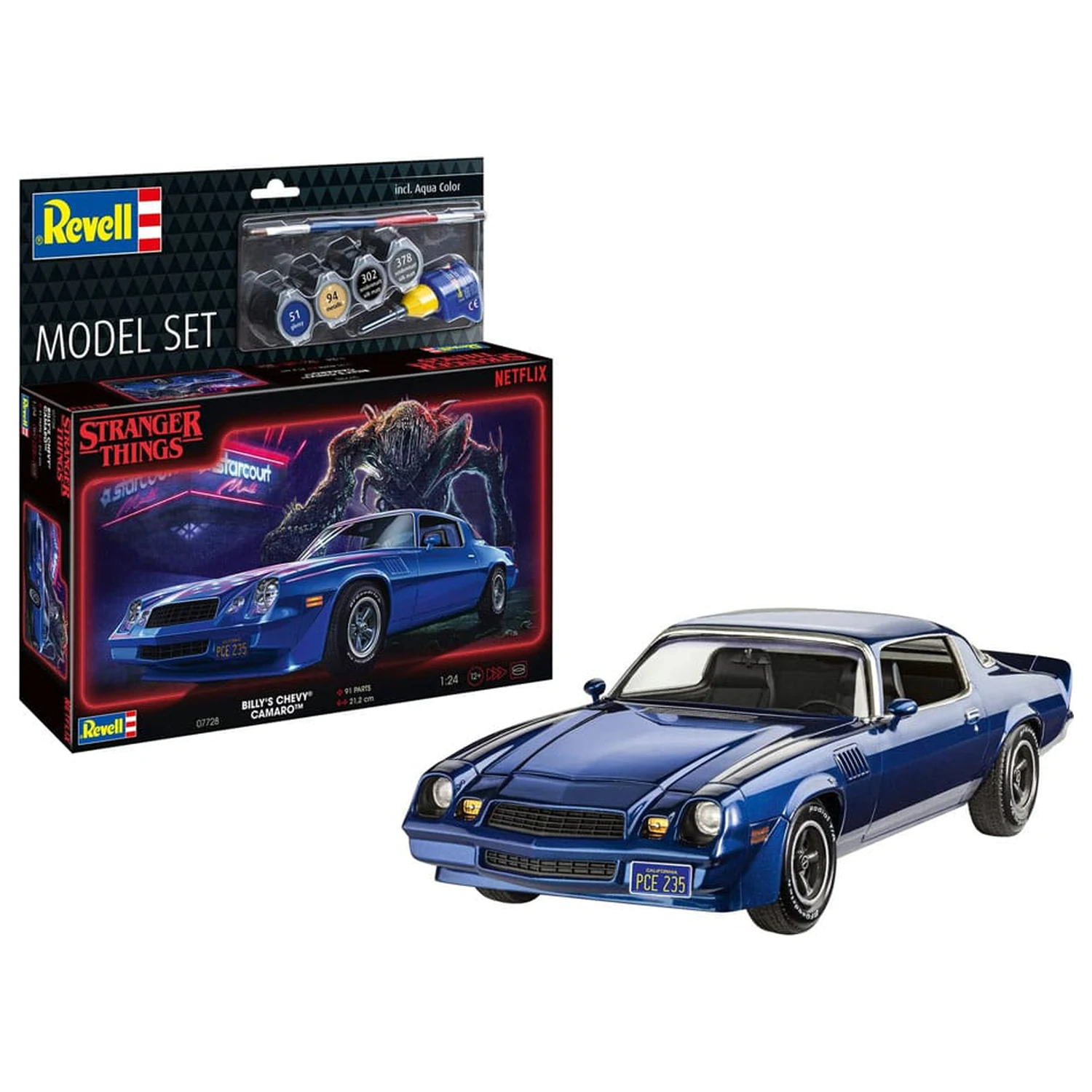 Stranger Things Model Készlet 1/25 Chevy Camaro Z/28 (Aqua Color) 19 cm termékfotó