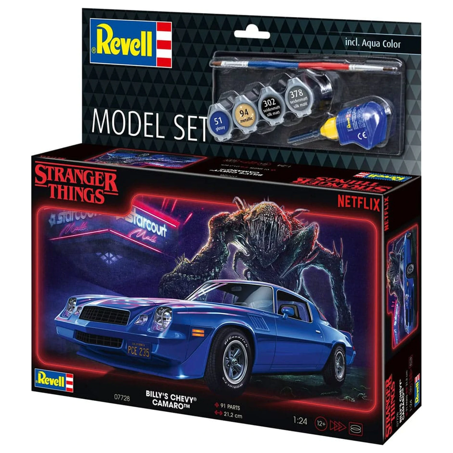 Stranger Things Model Készlet 1/25 Chevy Camaro Z/28 (Aqua Color) 19 cm termékfotó