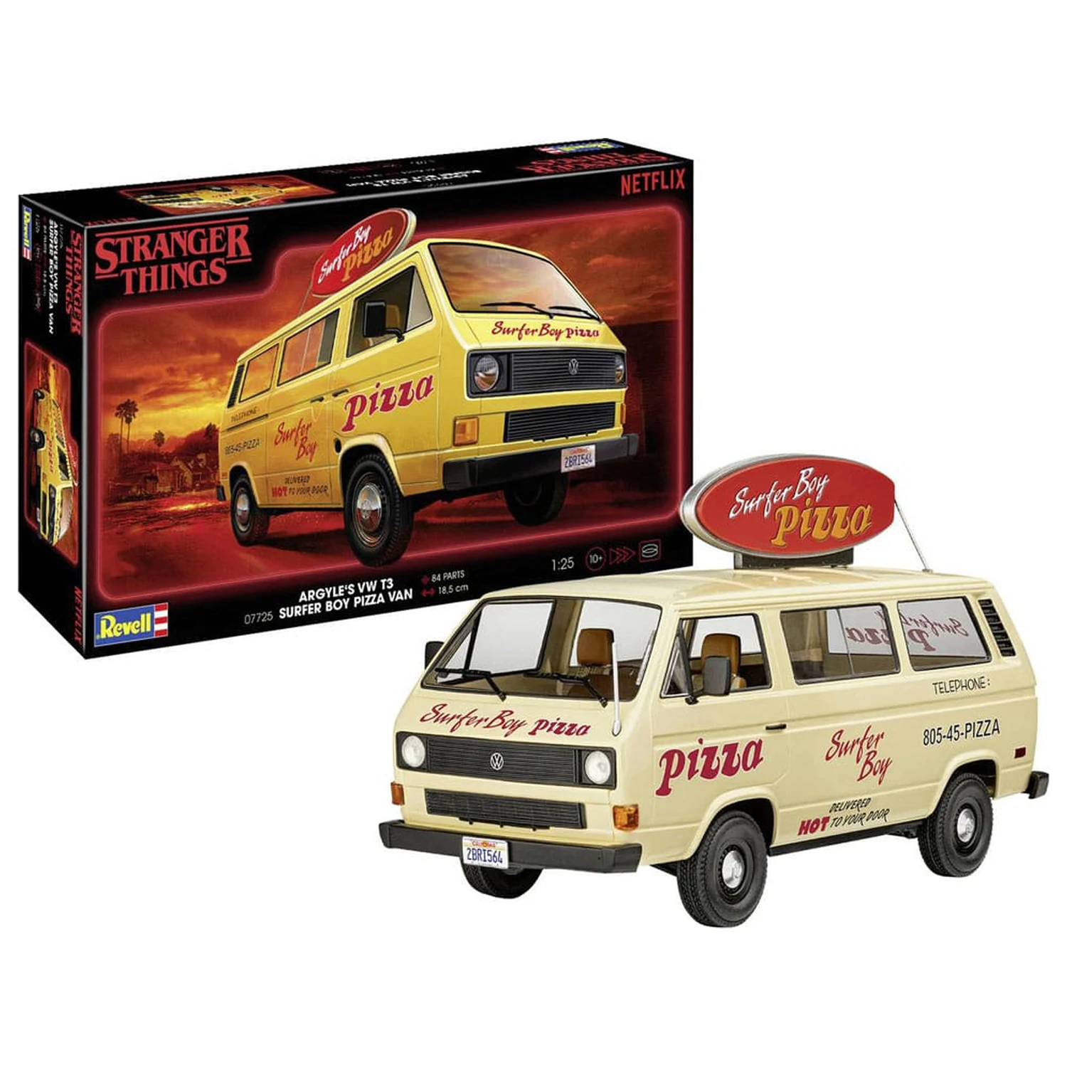 Stranger Things 1/25 VW T3 Bus Surfer Boy modell készlet 19 cm termékfotó