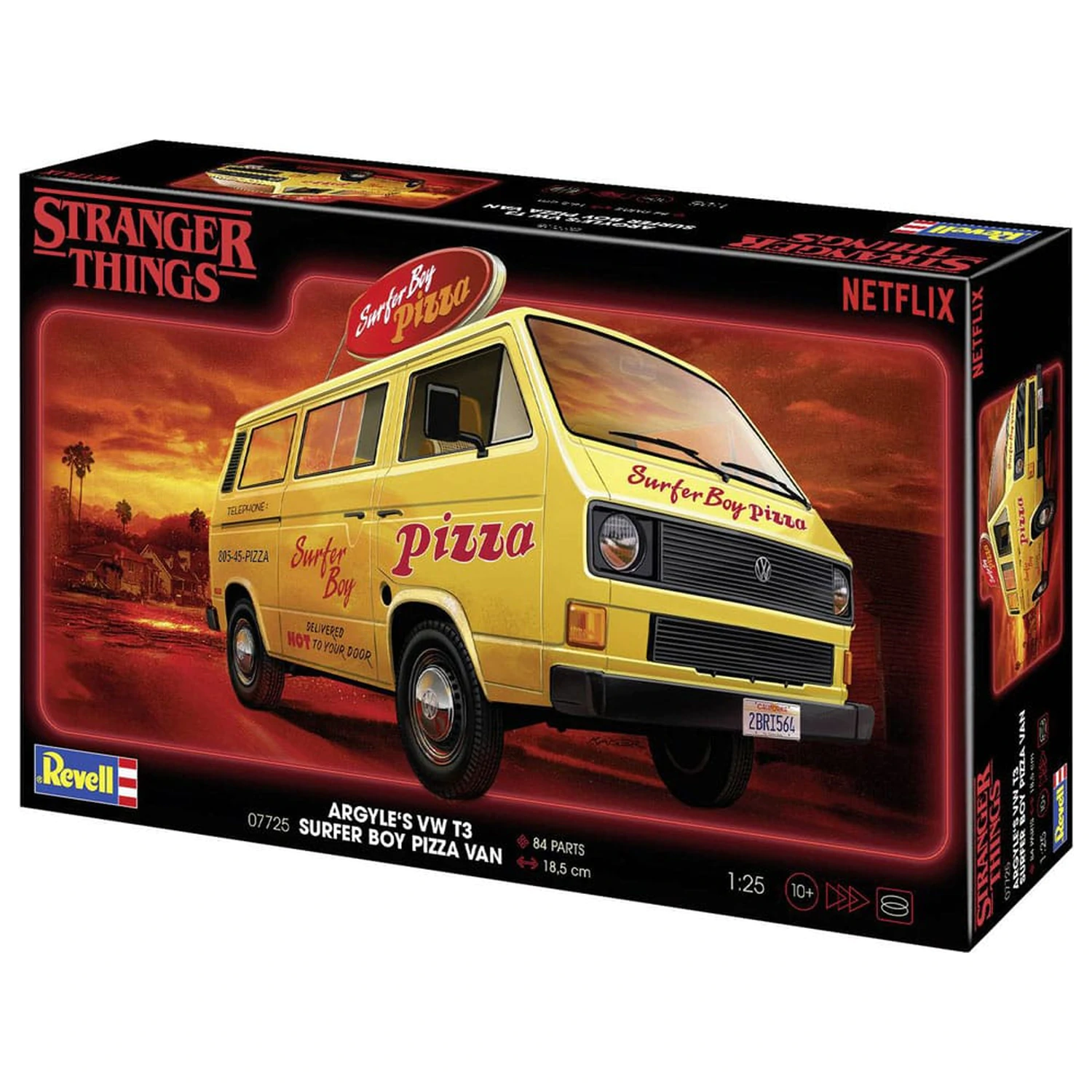 Stranger Things 1/25 VW T3 Bus Surfer Boy modell készlet 19 cm termékfotó