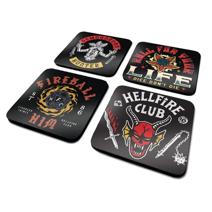 Stranger Things 4 Coaster 4-Pack Hellfire Club termékfotó