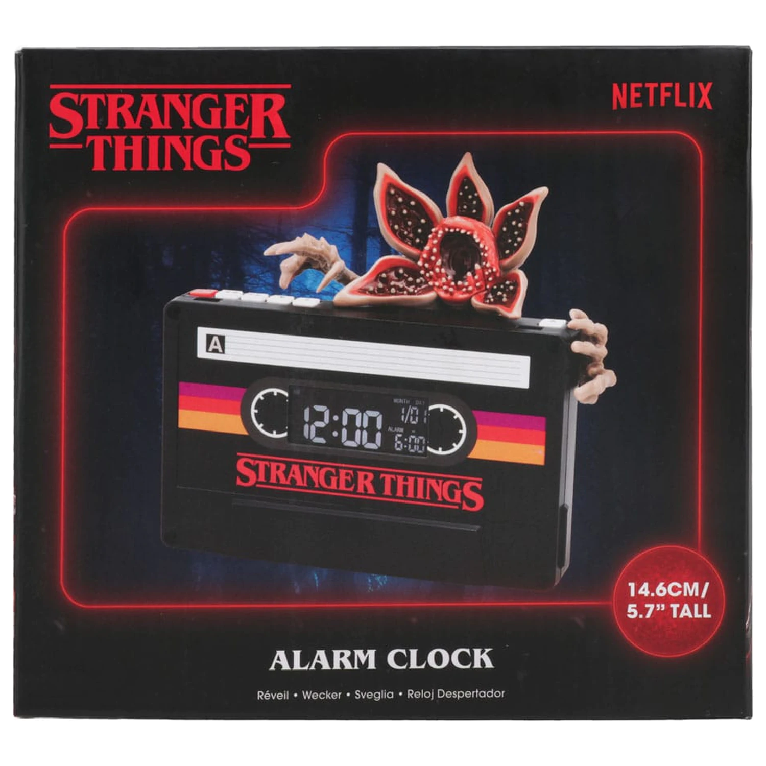 Stranger Things 5 Demogorgon Cassette ébresztőóra 15 cm termékfotó