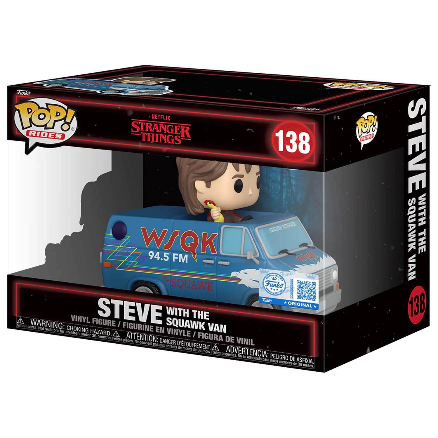 Stranger Things Funko POP! Rides Deluxe Vinyl Steve with The Squawk Van Exkluzív 9 cm termékfotó