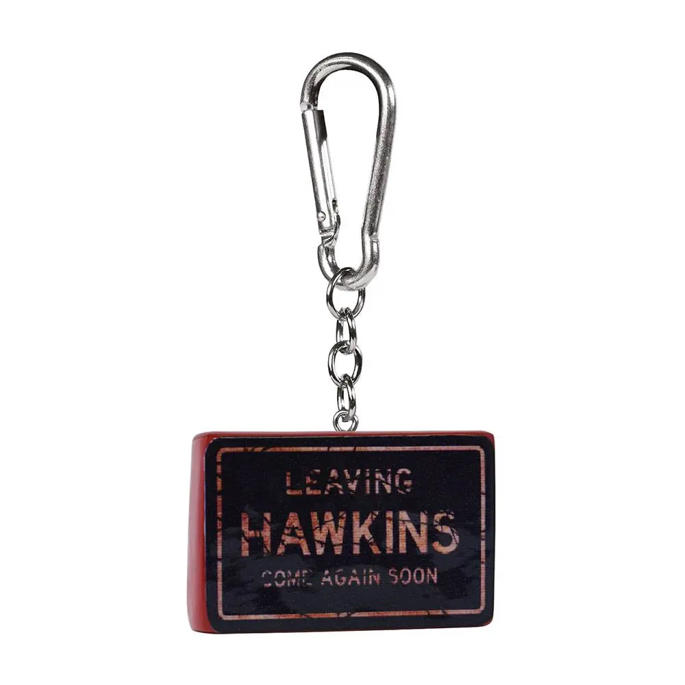 Stranger Things Hawkins Sign 3D gumis kulcstartó 6 cm termékfotó