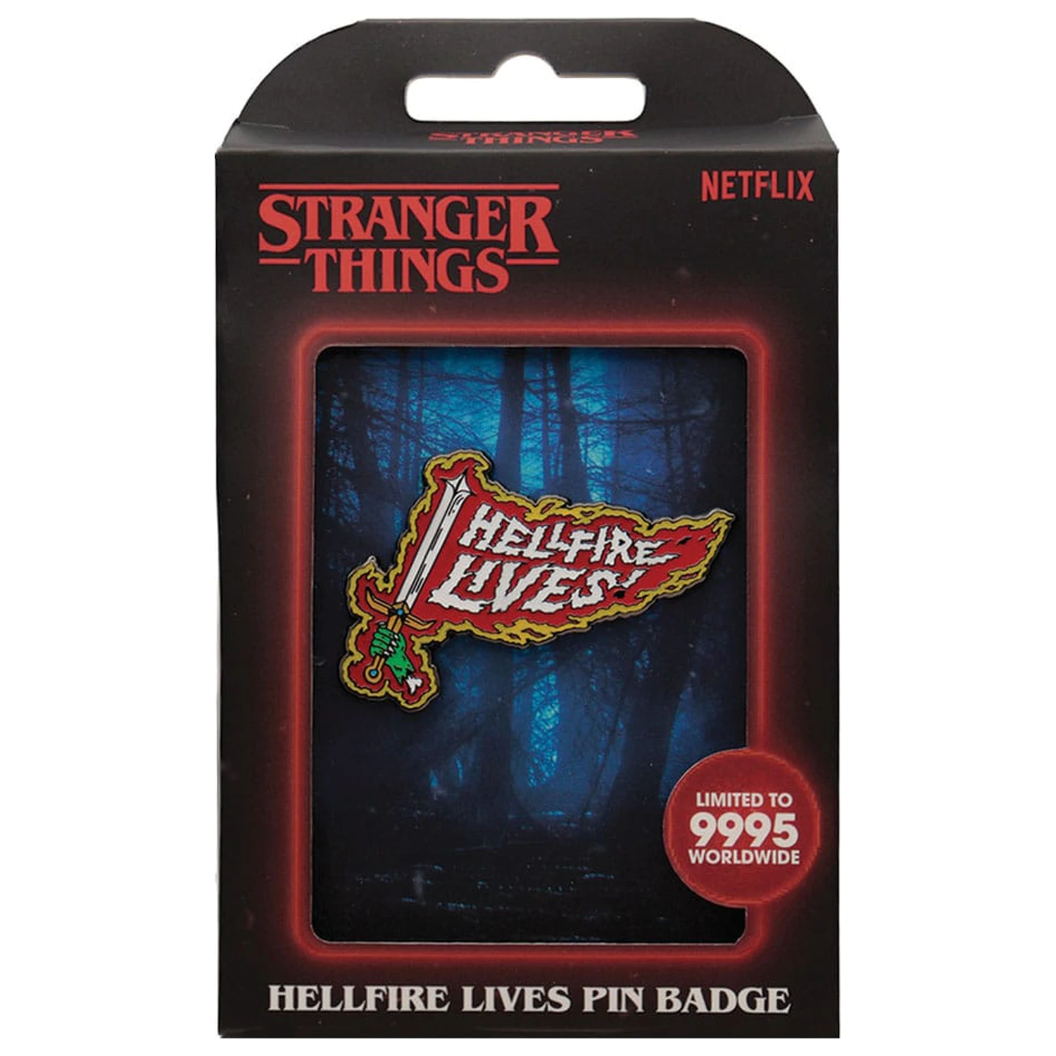 Stranger Things Hellfire Lives kitűző Limitált kiadás    termékfotó