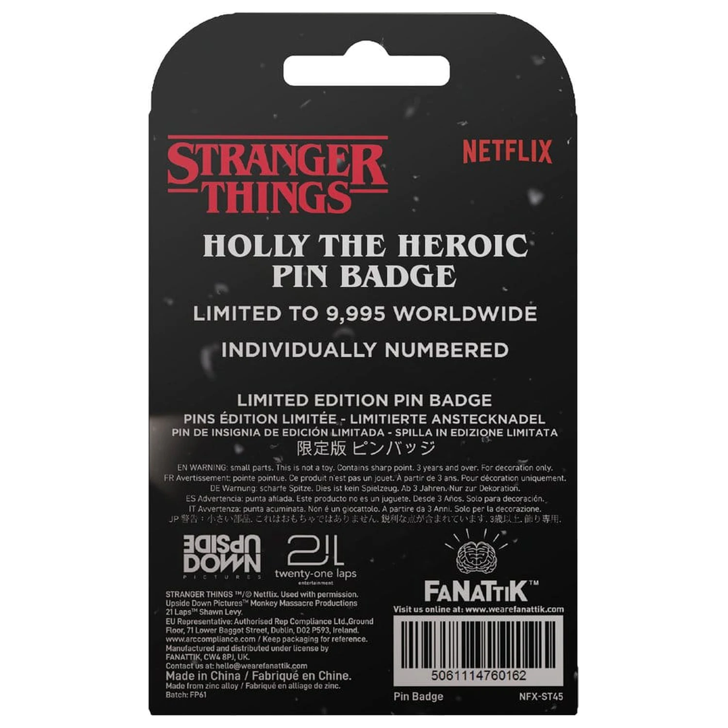 Stranger Things Holly The Heroic kitűző Limitált kiadás termékfotó