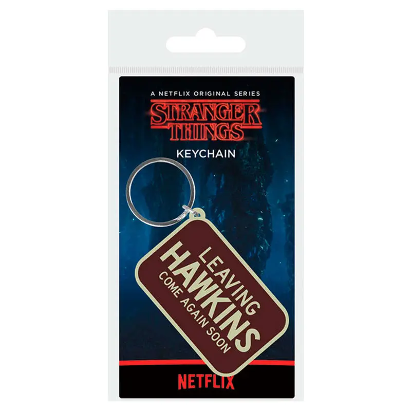 Stranger Things Leaving Hawkins gumis kulcstartó termékfotó