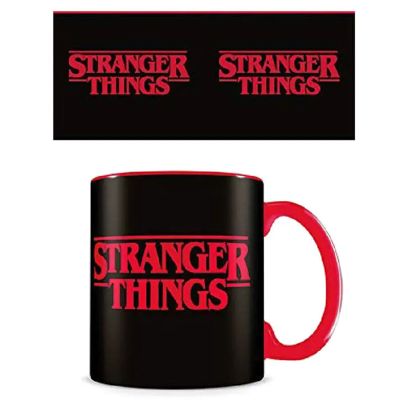 Stranger Things logós fekete bögre termékfotó