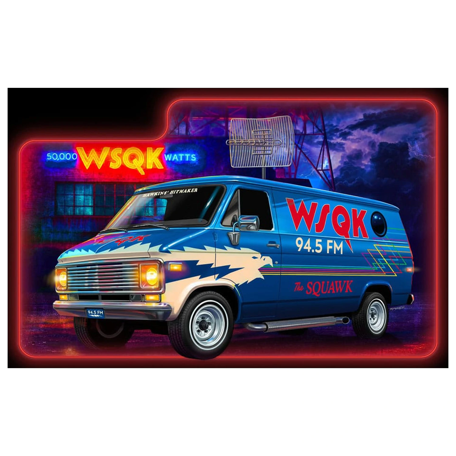 Stranger Things modell készlet 1/25 Squawk Van 21 cm termékfotó