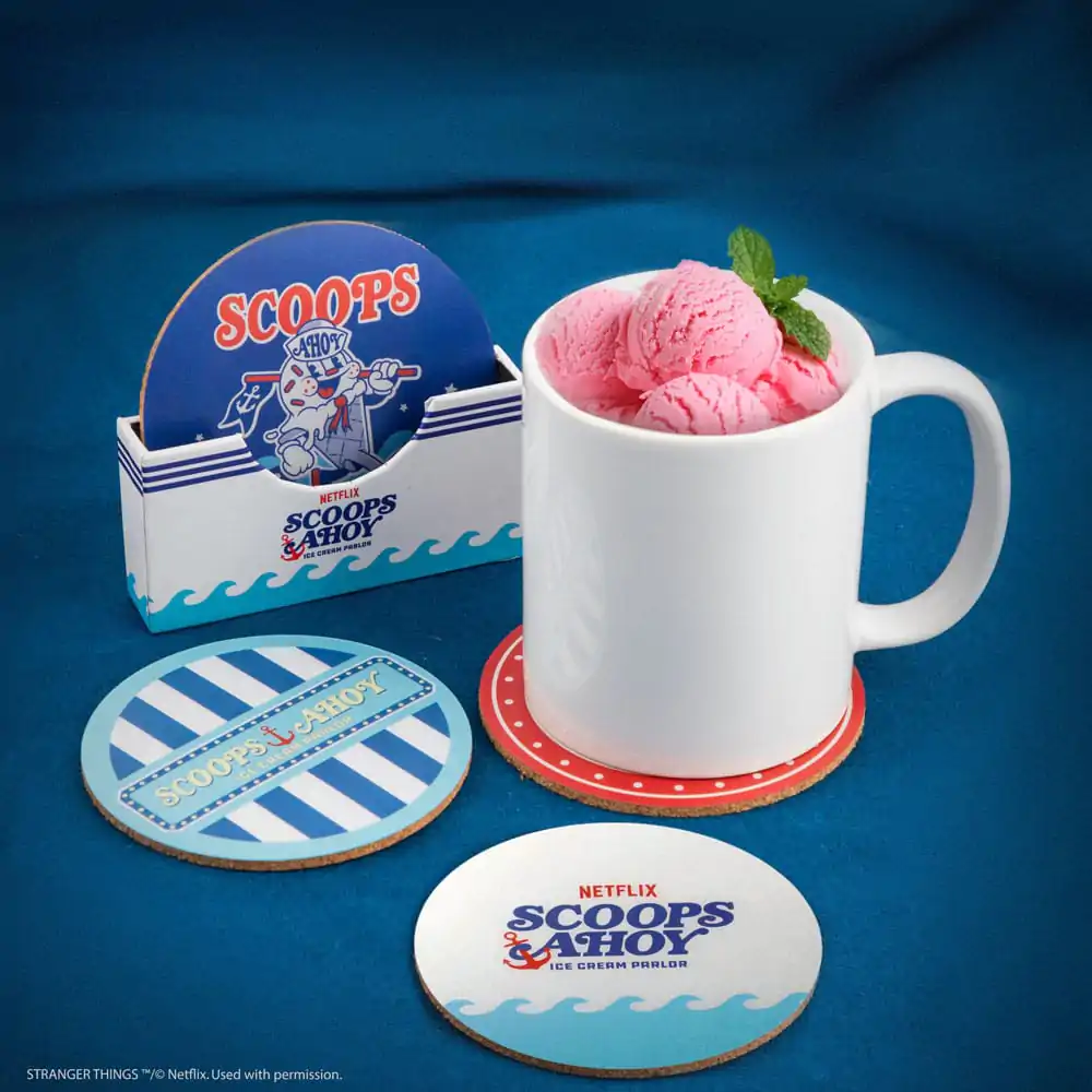 Stranger Things Scoops Ahoy 4 db-os poháralátét csomag  termékfotó