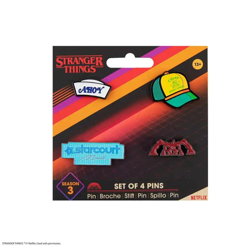 Stranger Things Season 3 4 db-os kitűző csomag termékfotó