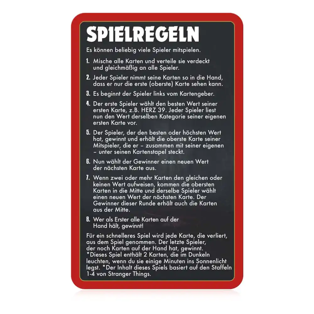 Stranger Things Top Trumps Collectables német nyelvű kártyajáték  termékfotó