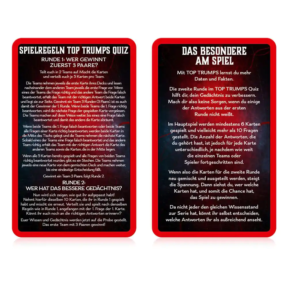 Stranger Things Top Trumps Quiz német nyelvű kártyajáték  termékfotó