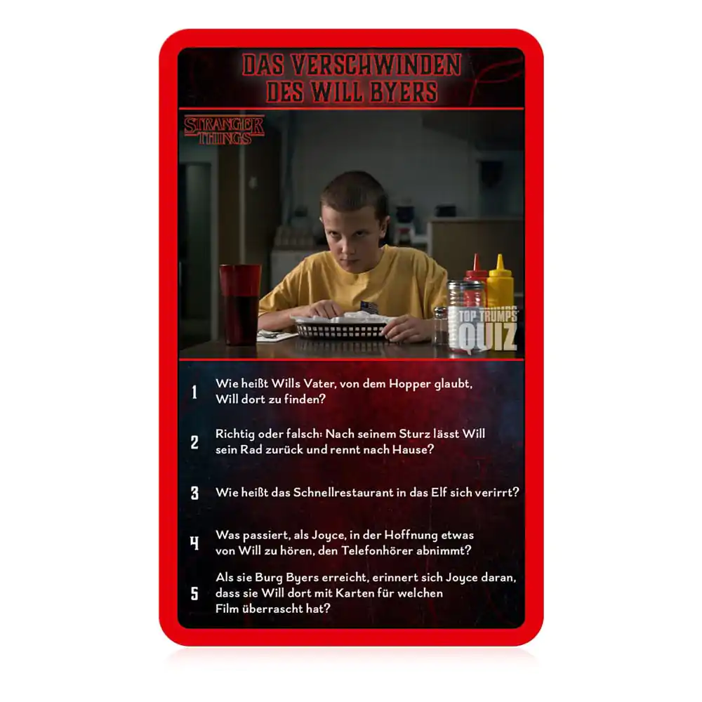 Stranger Things Top Trumps Quiz német nyelvű kártyajáték  termékfotó