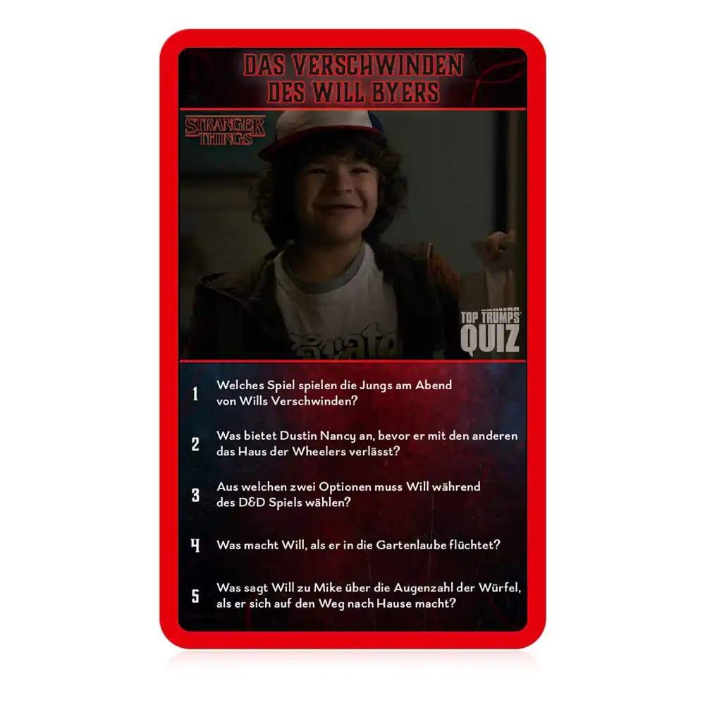 Stranger Things Top Trumps Quiz német nyelvű kártyajáték  termékfotó