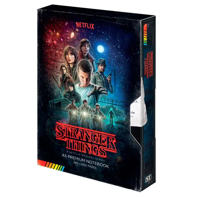 Stranger Things VHS A5 prémium jegyzetkönyv termékfotó