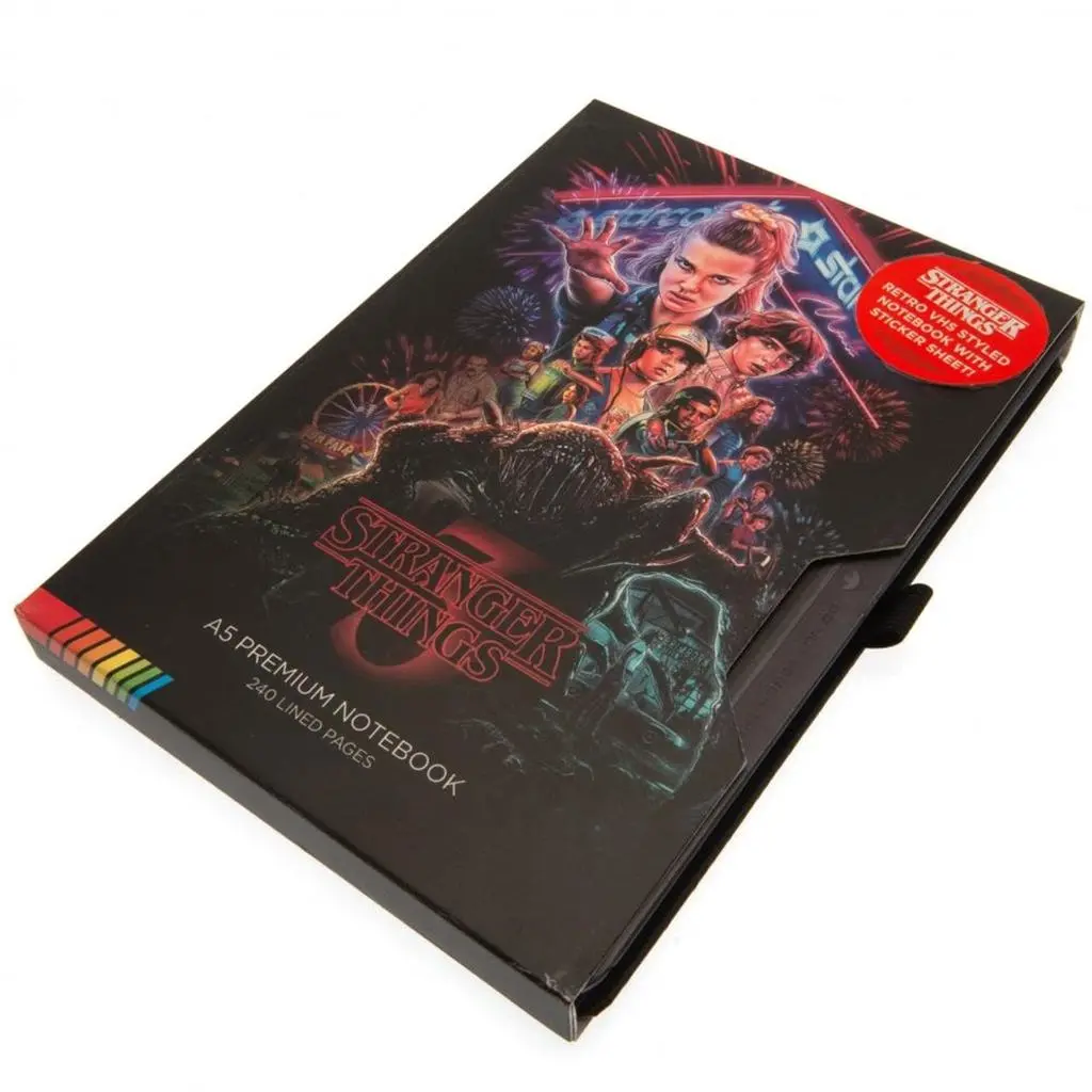 Stranger Things VHS prémium A5 jegyzetfüzet termékfotó