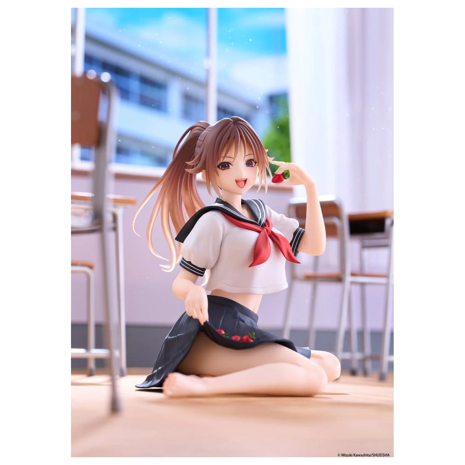 Strawberry 100% Desktop Cute PVC figura Satsuki Kitaoji (School uniform Ver.) 18 cm termékfotó