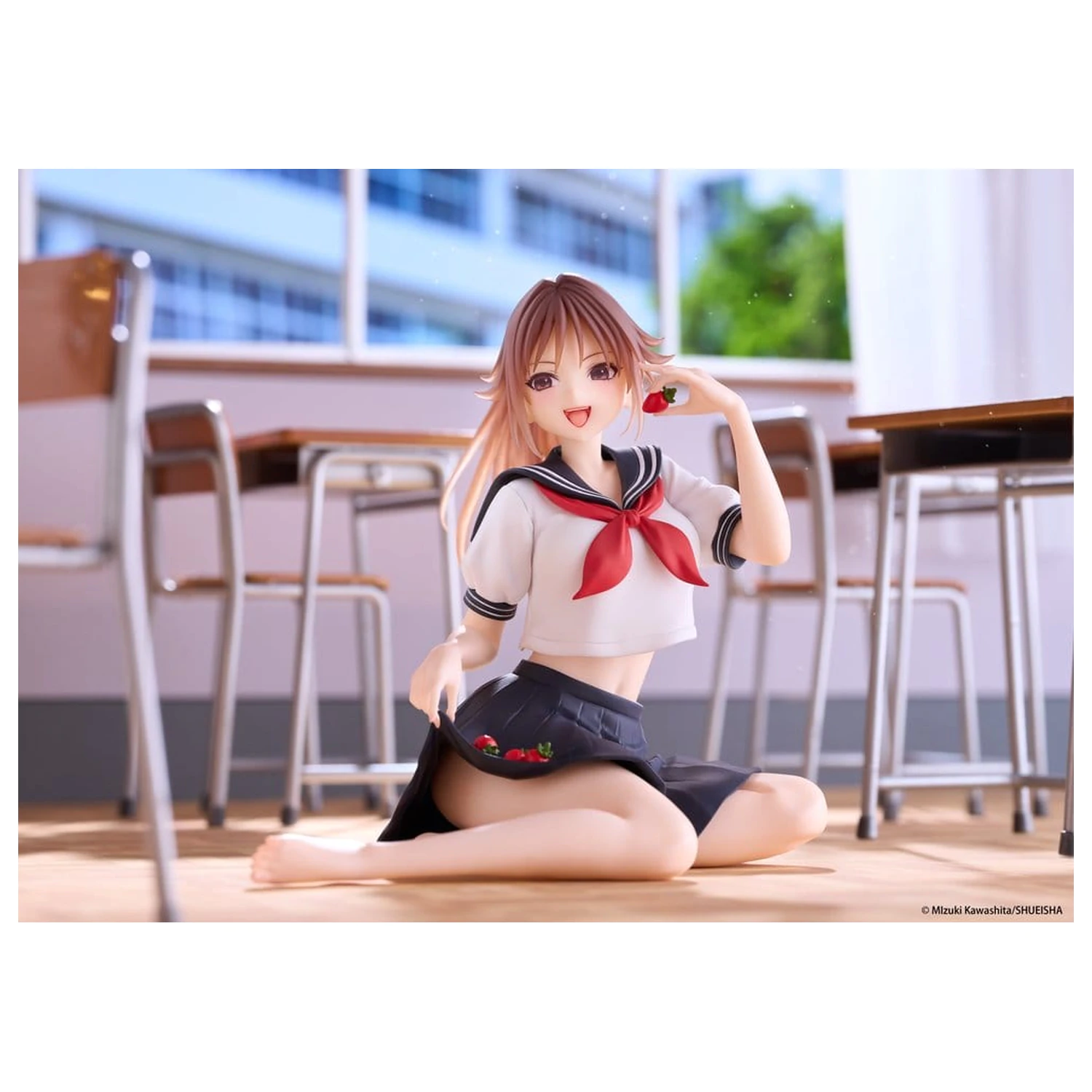 Strawberry 100% Desktop Cute PVC figura Satsuki Kitaoji (School uniform Ver.) 18 cm termékfotó