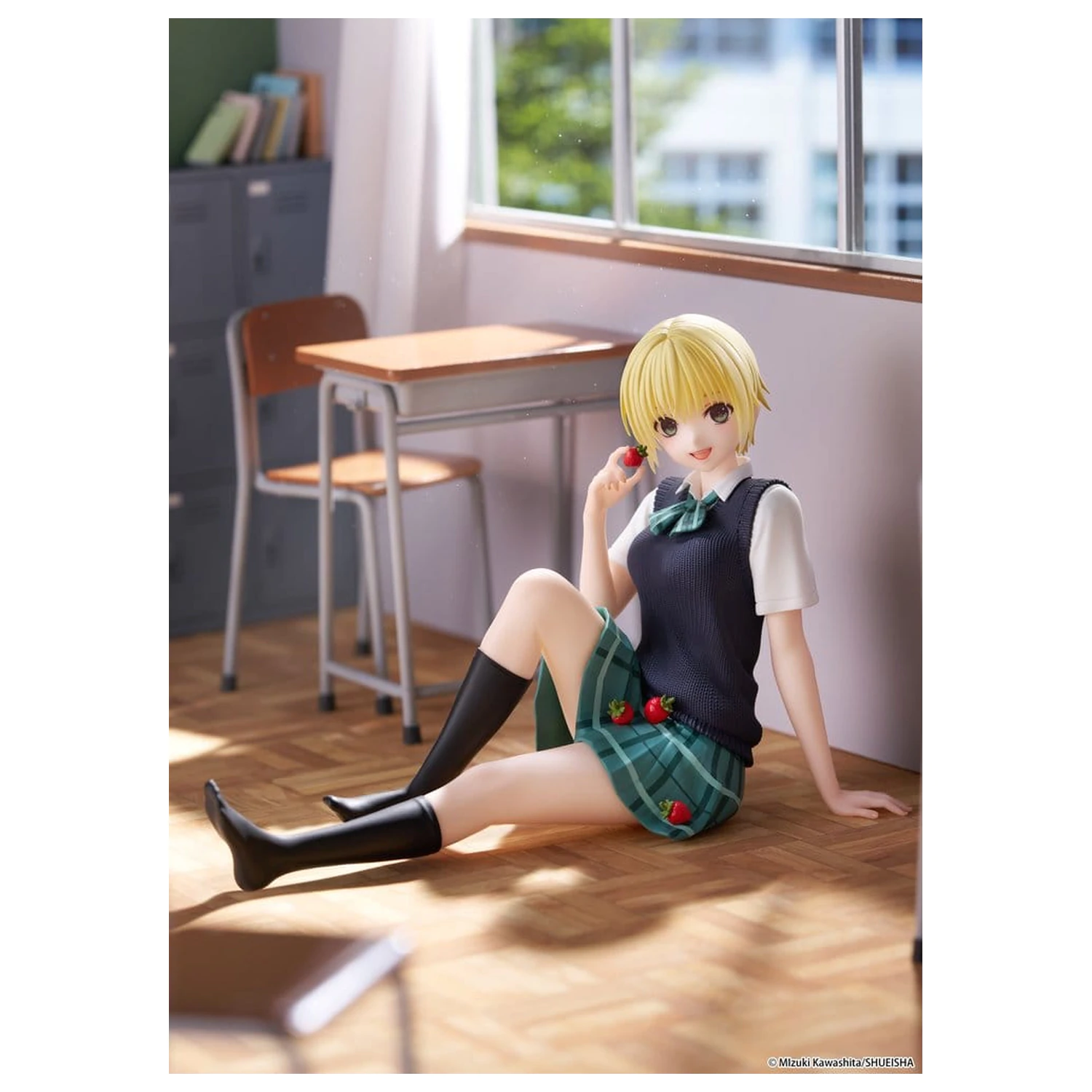 Strawberry 100% Desktop Cute Tsukasa Nishino (School uniform Ver.) PVC figura 13 cm termékfotó