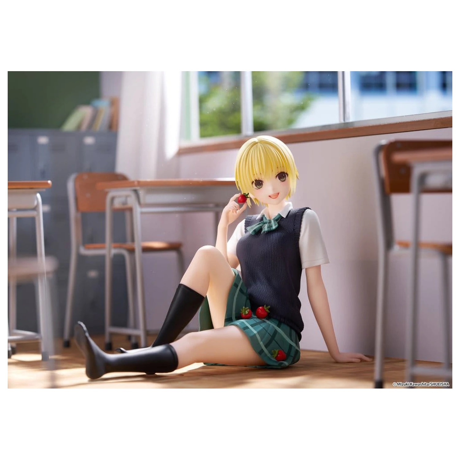 Strawberry 100% Desktop Cute Tsukasa Nishino (School uniform Ver.) PVC figura 13 cm termékfotó