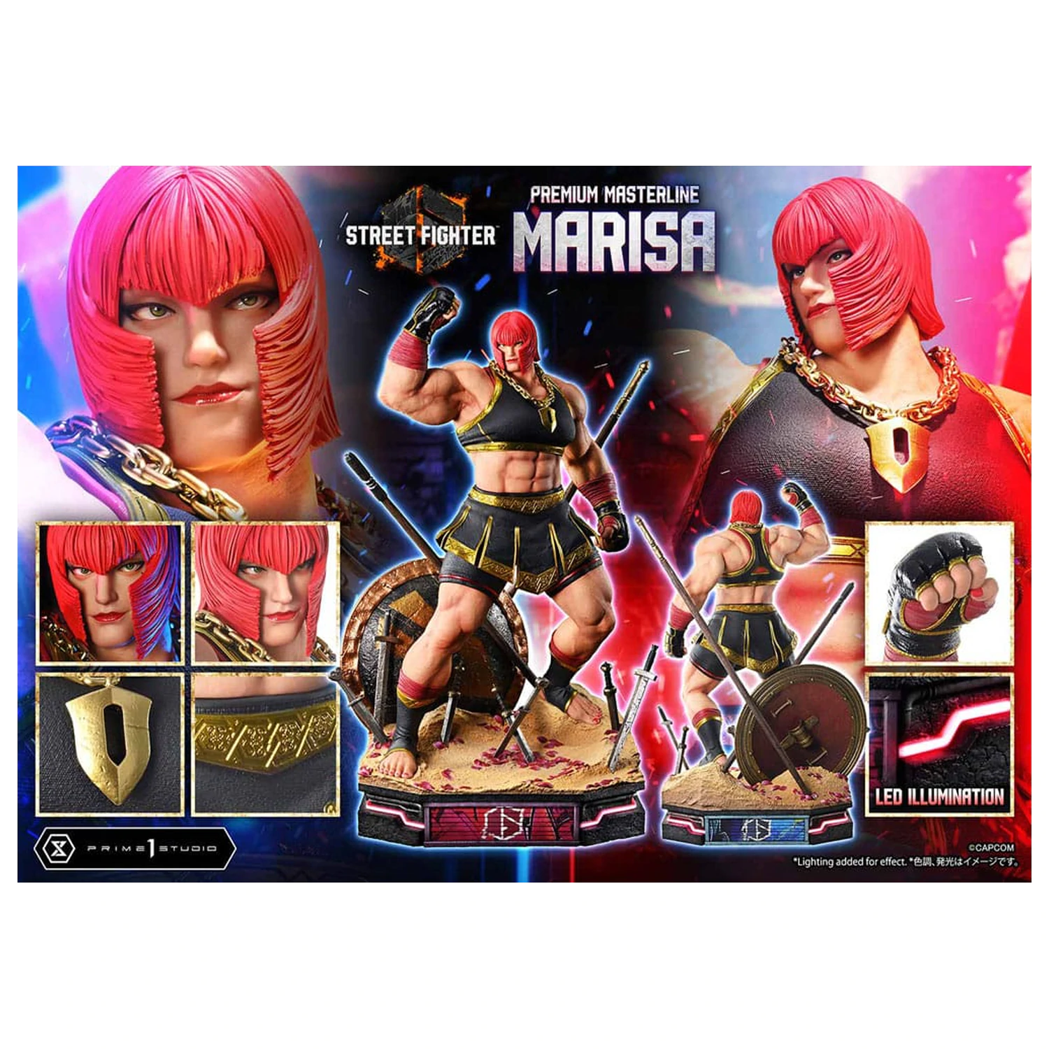Street Fighter 6 Masterline Series szobor figura 1/4 Marisa 70 cm      termékfotó