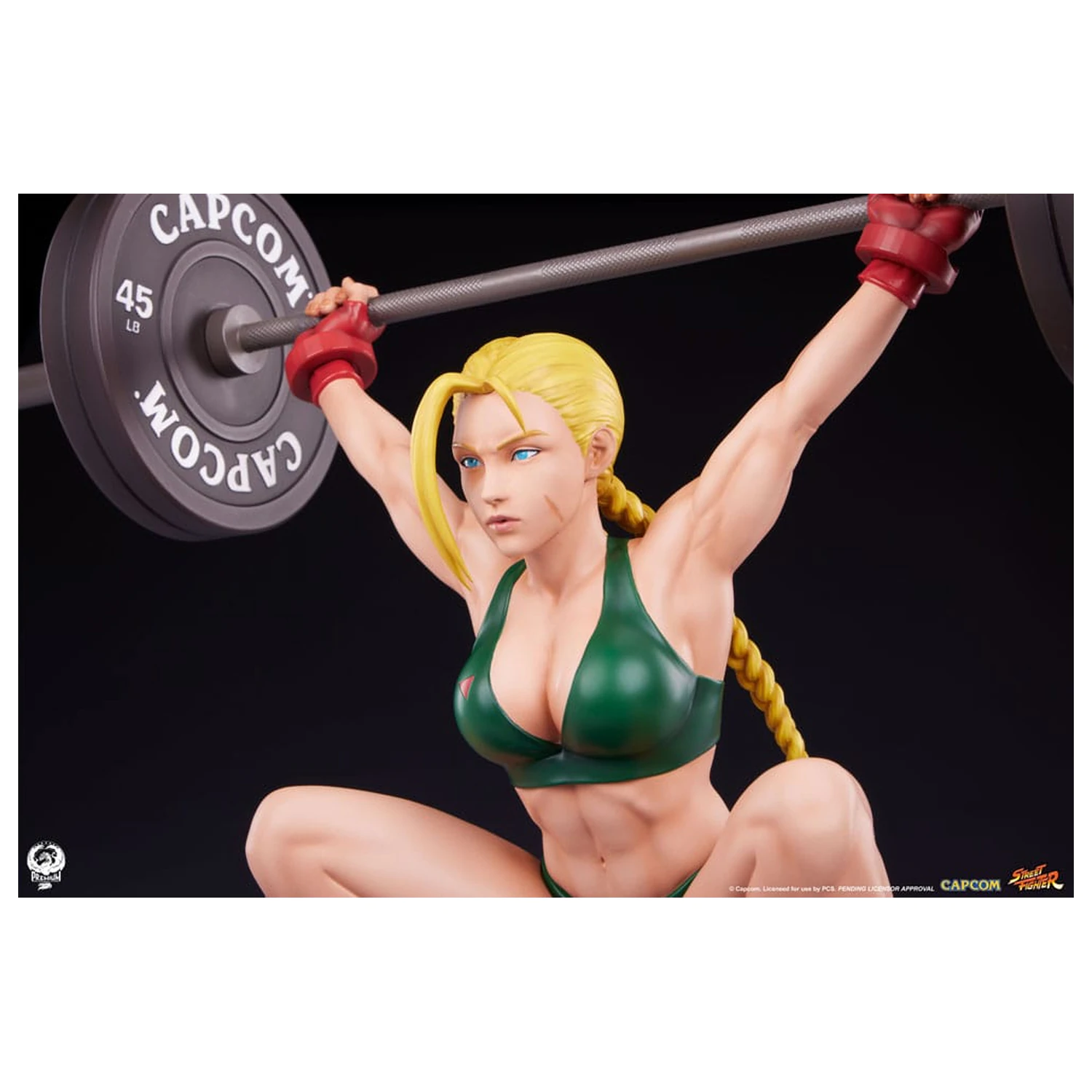 Street Fighter Premier Series 1/4 Cammy: Powerlifting szobor figura 41 cm termékfotó