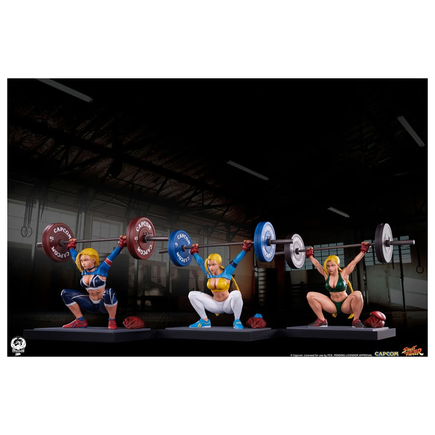 Street Fighter Premier Series 1/4 Cammy: Powerlifting szobor figura 41 cm termékfotó