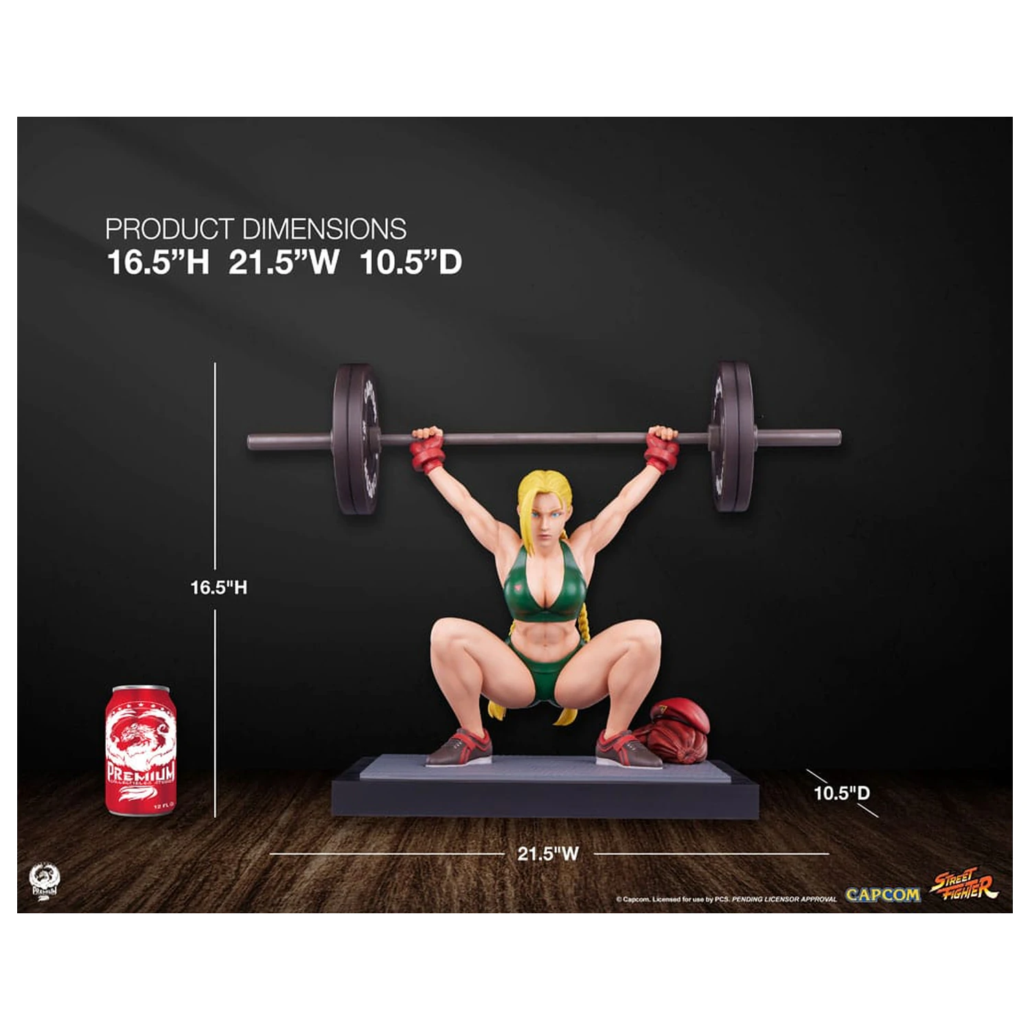 Street Fighter Premier Series 1/4 Cammy: Powerlifting szobor figura 41 cm termékfotó