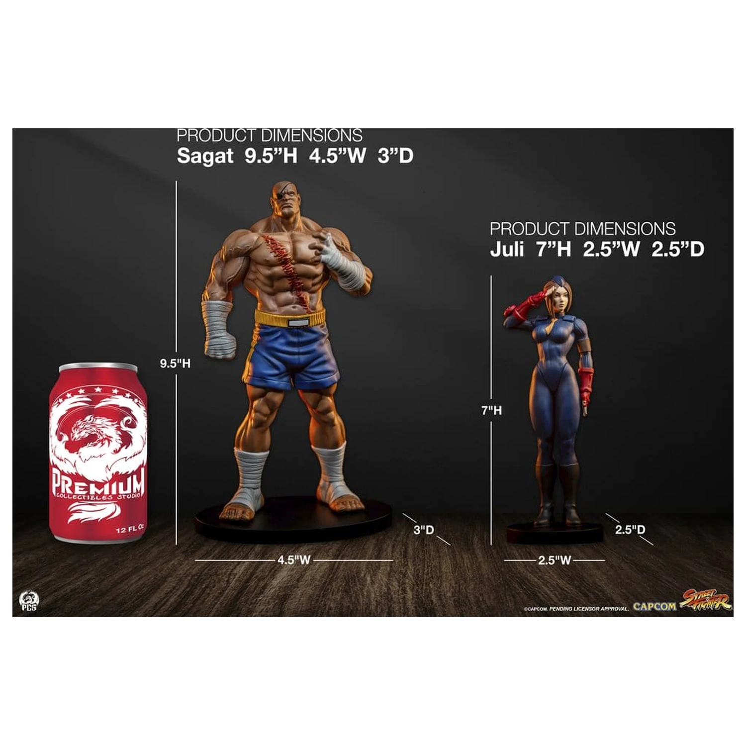 Street Fighter Street Jam 1/10 Sagat & Juli szobor figura 24 cm  termékfotó