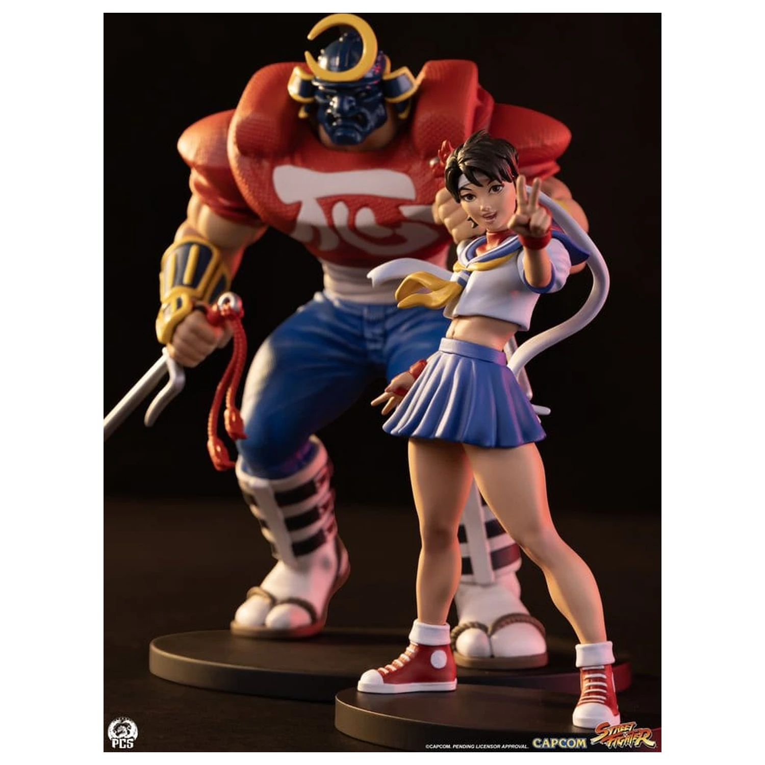 Street Fighter Street Jam 1/10 Sakura & Sodom szobor figura 22 cm termékfotó
