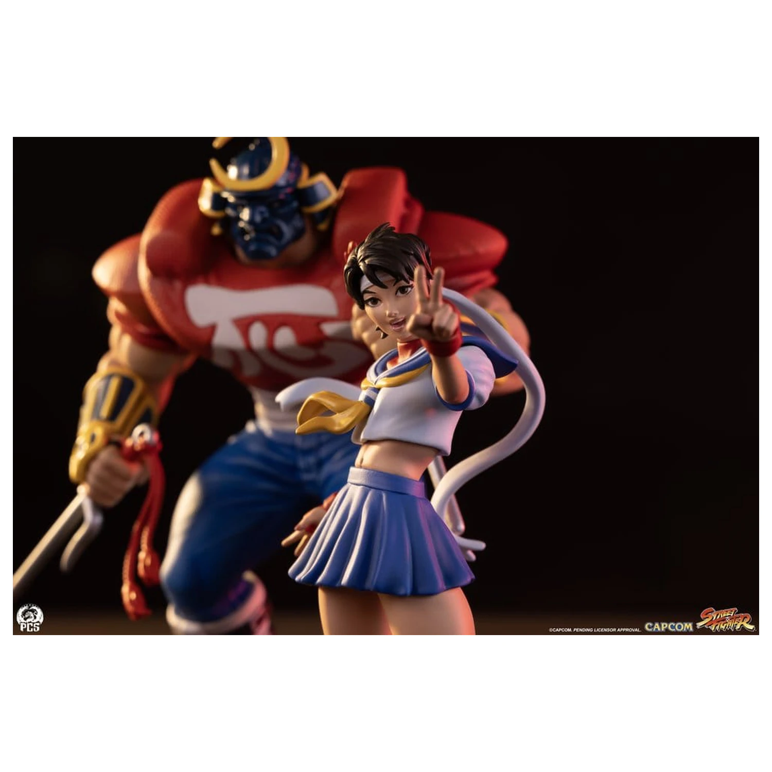 Street Fighter Street Jam 1/10 Sakura & Sodom szobor figura 22 cm termékfotó