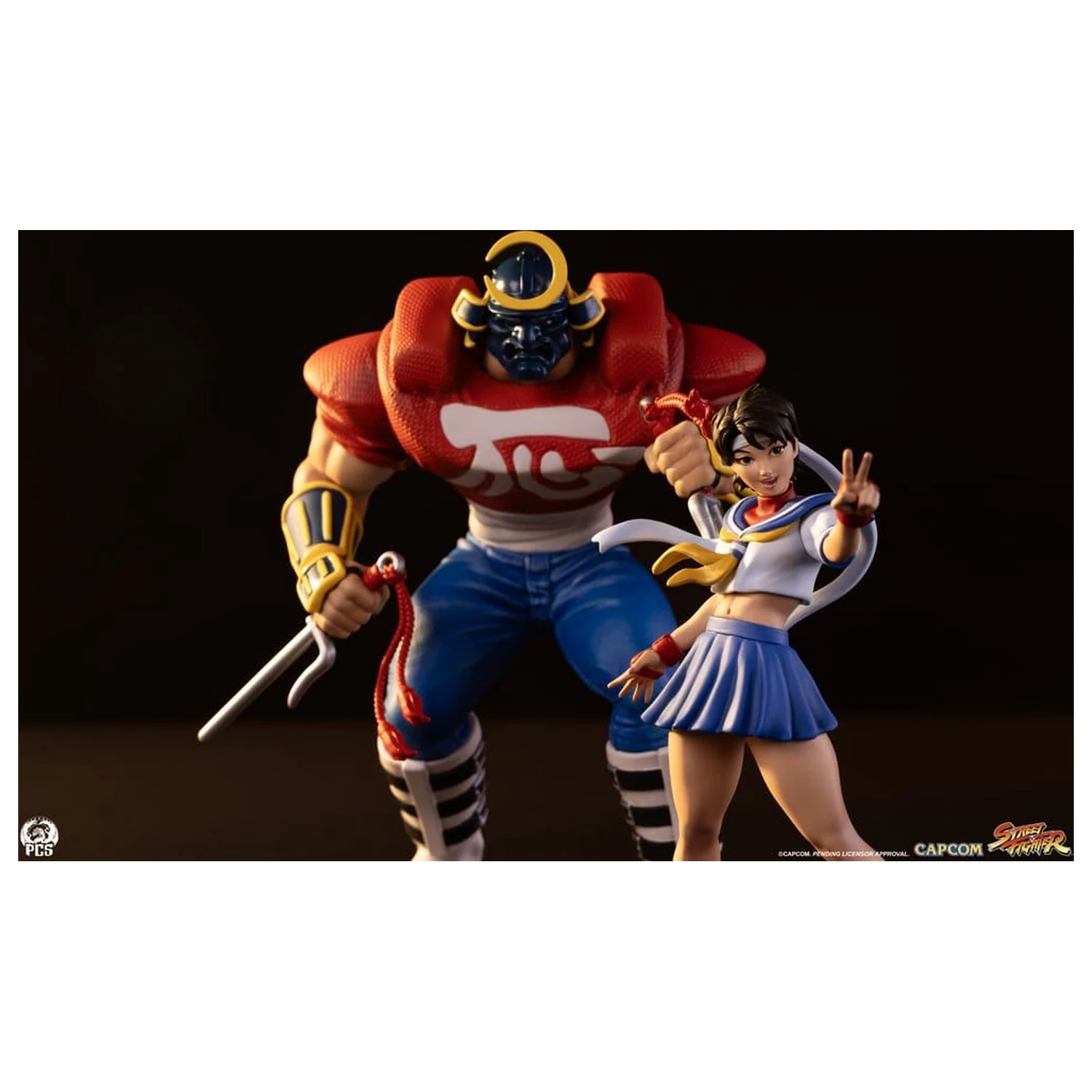 Street Fighter Street Jam 1/10 Sakura & Sodom szobor figura 22 cm termékfotó