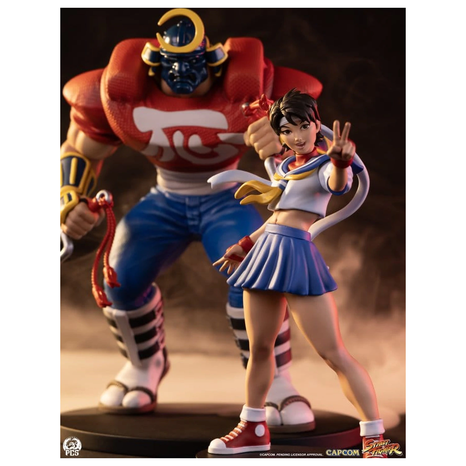 Street Fighter Street Jam 1/10 Sakura & Sodom szobor figura 22 cm termékfotó