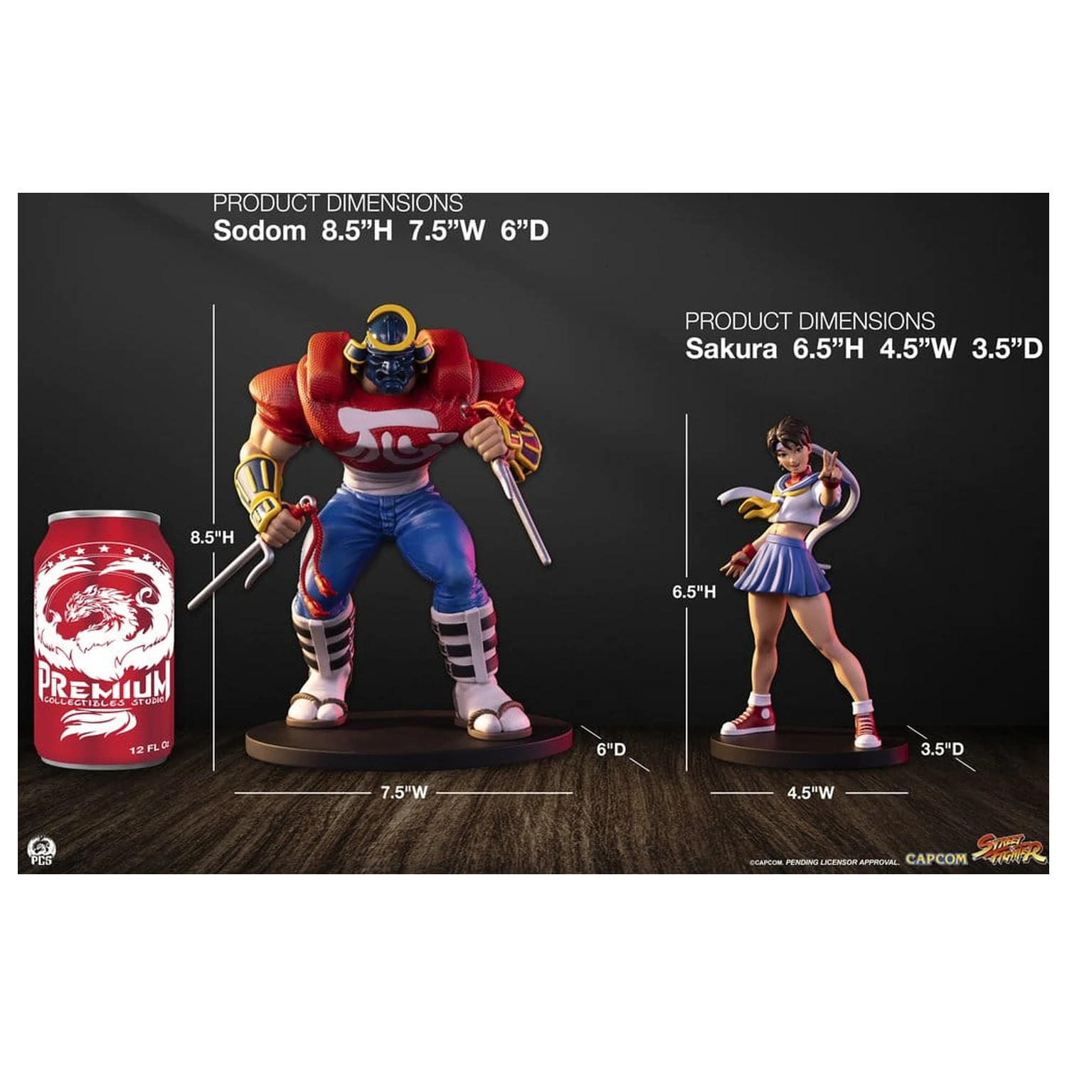 Street Fighter Street Jam 1/10 Sakura & Sodom szobor figura 22 cm termékfotó