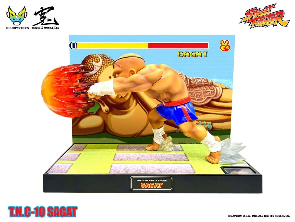 Street Fighter Up Sagat PVC szobor figura hanggal és fénnyel 17 cm termékfotó