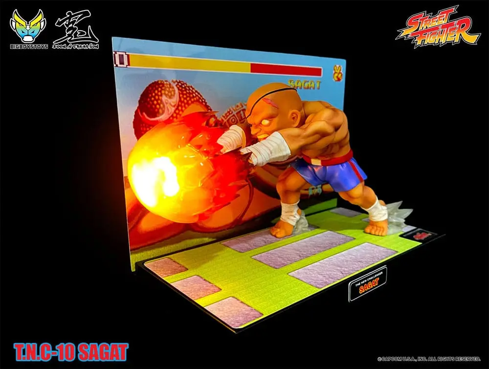 Street Fighter Up Sagat PVC szobor figura hanggal és fénnyel 17 cm termékfotó