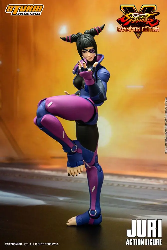 Street Fighter V Champion Edition 1/12 Juri Han akciófigura 18 cm termékfotó