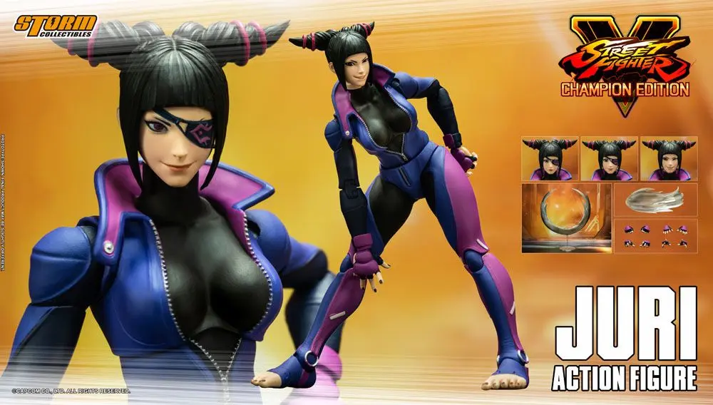 Street Fighter V Champion Edition 1/12 Juri Han akciófigura 18 cm termékfotó
