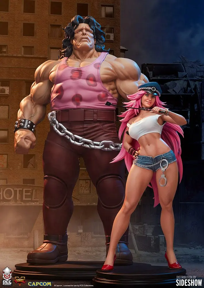Street Fighter1/4 Mad Gear Exclusive Hugo &amp; Poison szobor figura csomag 43 - 67 cm termékfotó