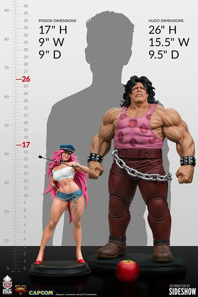 Street Fighter1/4 Mad Gear Exclusive Hugo &amp; Poison szobor figura csomag 43 - 67 cm termékfotó