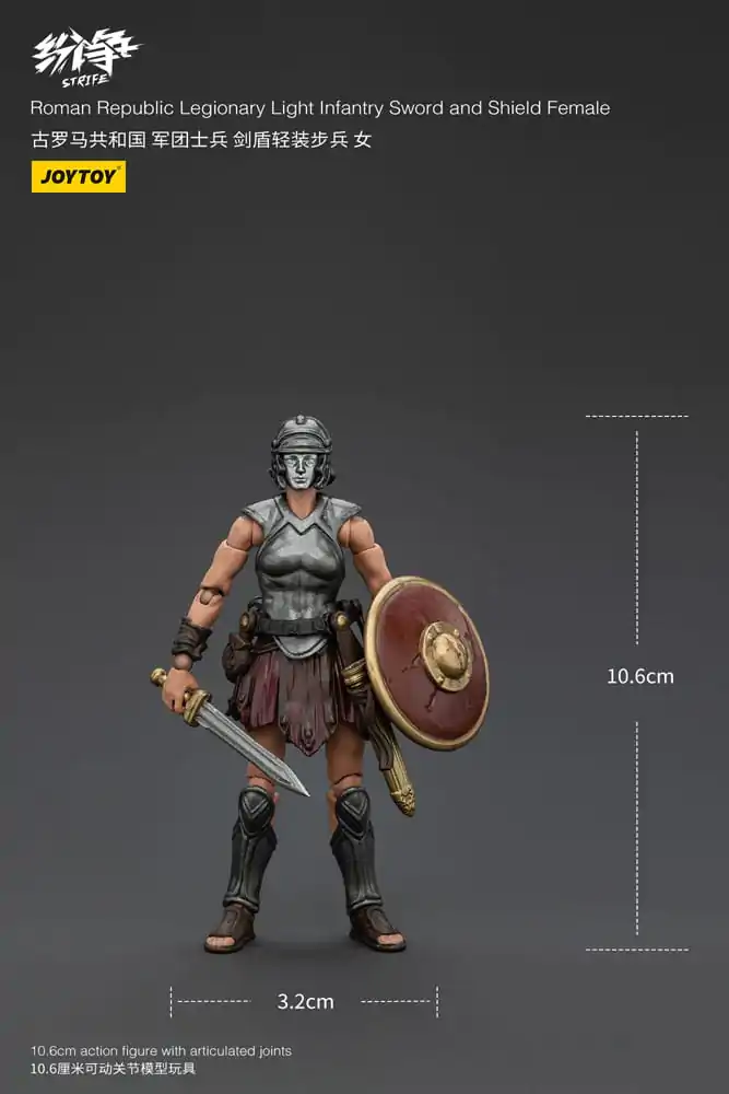 Strife 1/18 Roman Republic Legionary Light Infantry Sword and Shield Female akciófigura 11 cm termékfotó