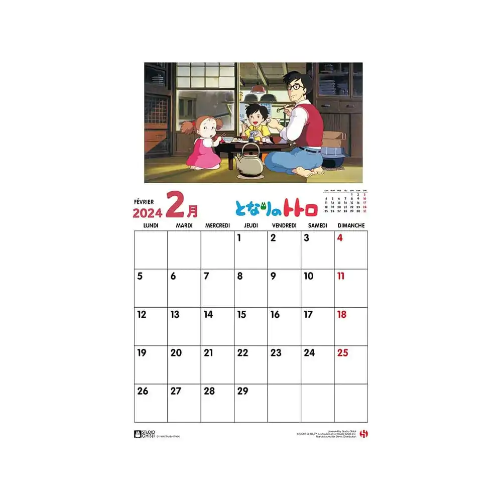 Studio Ghibli 2024 Angol nyelvű naptár Fanbase