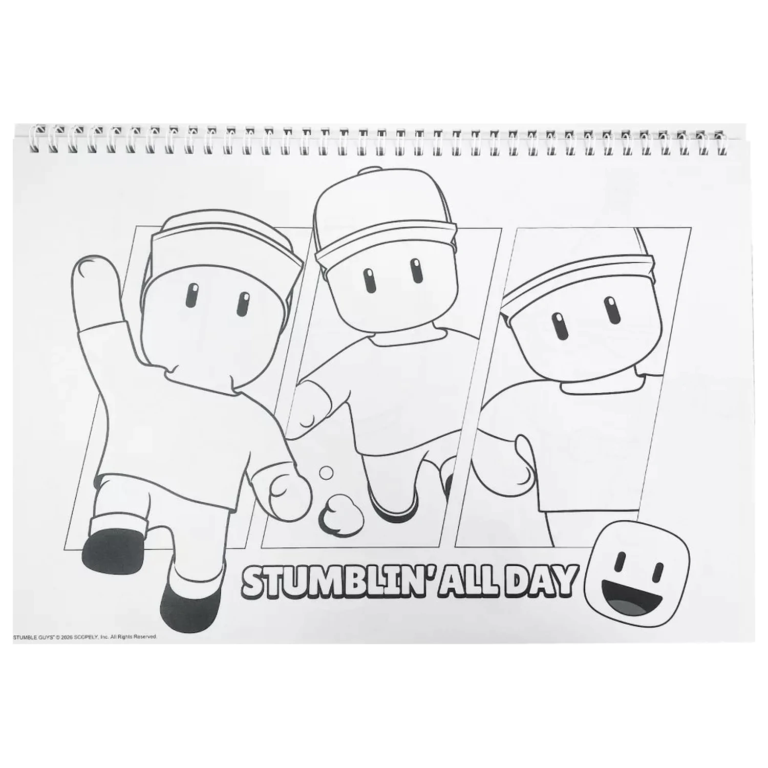 Stumble Guys Race A/4 spirál vázlatfüzet 40 lapos matricával termékfotó