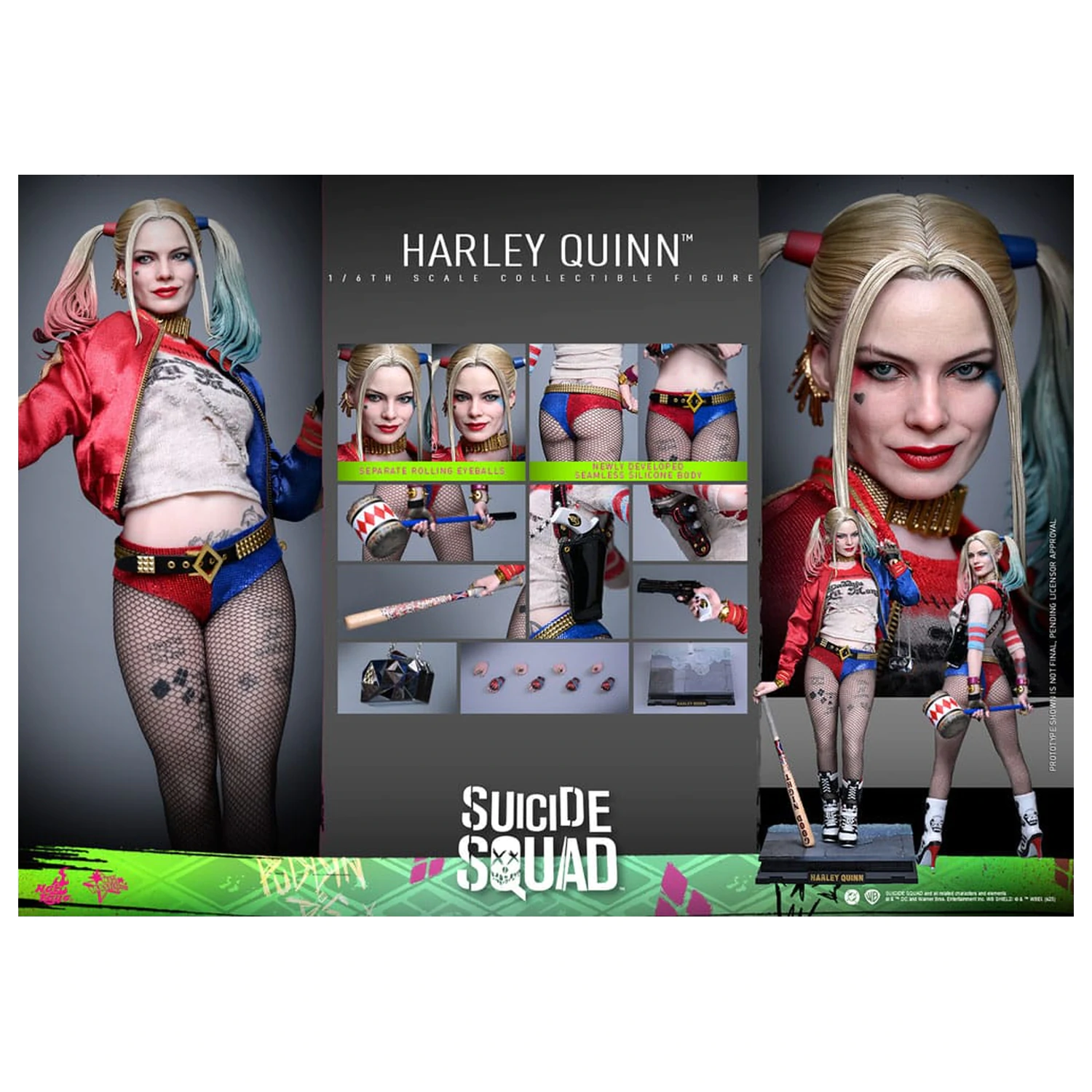Suicide Squad Movie Masterpiece 1/6 Harley Quinn akciófigura 29 cm termékfotó