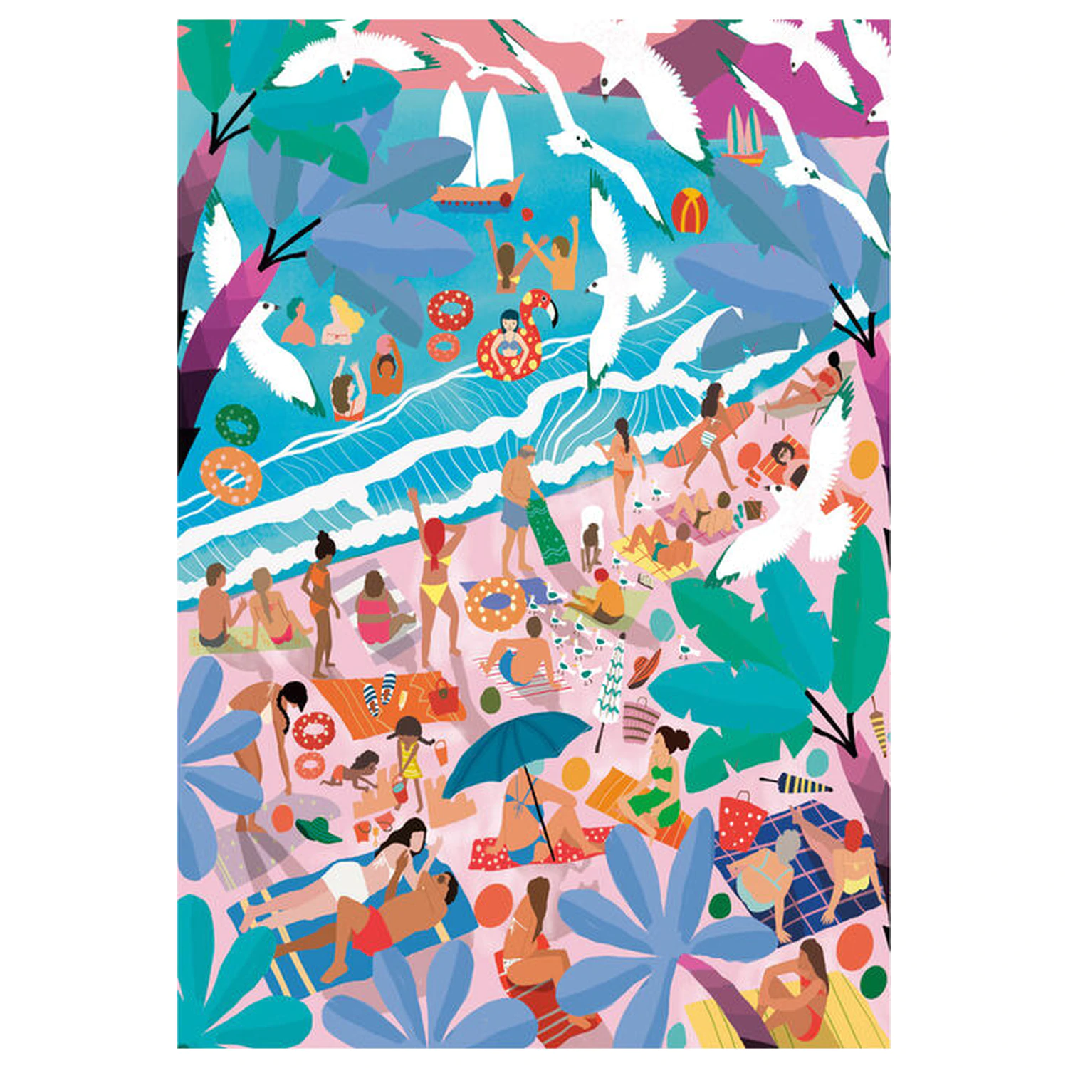 Sunday At the Beach puzzle 1000db-os termékfotó