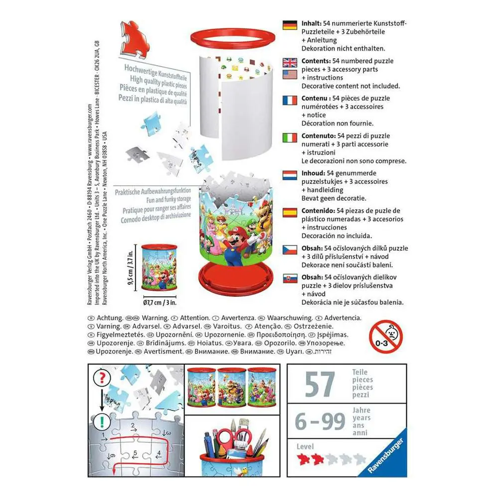 Super Mario 3D Puzzle tolltartó (57 darab) termékfotó