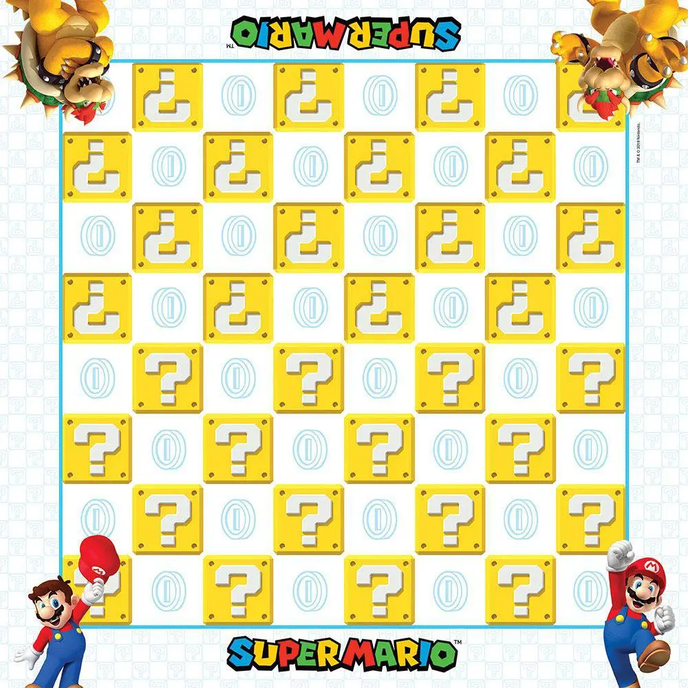 Super Mario Boardgame Checkers &amp; Tic-Tac-Toe Mario vs. Bowser Collector's Game Angol nyelvű termékfotó