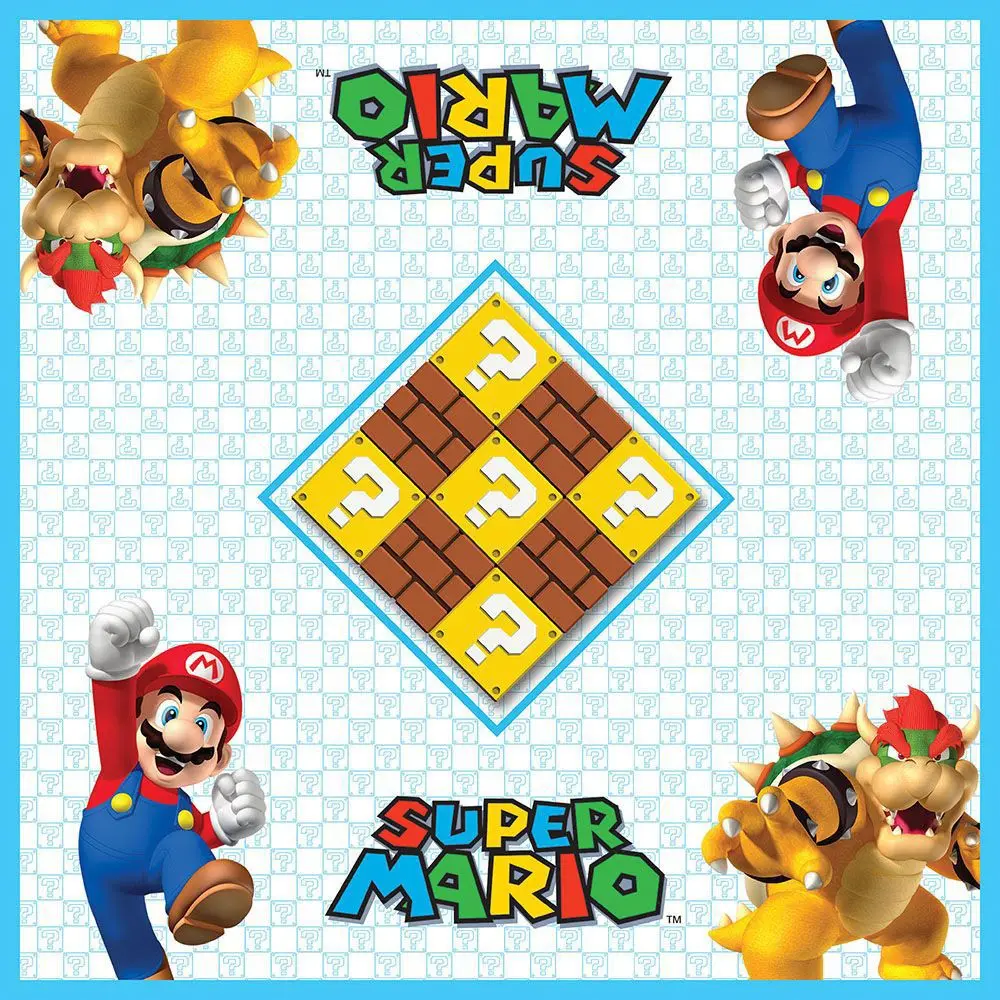 Super Mario Boardgame Checkers &amp; Tic-Tac-Toe Mario vs. Bowser Collector's Game Angol nyelvű termékfotó